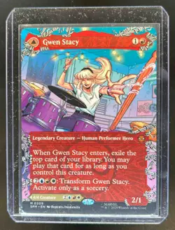 2025 MTG Magic the Gathering Gwen Stacy Legendary Creature Rare Marvel #M0209 - Image 1