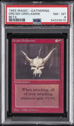 1993 MTG BETA ORCISH ORIFLAMME PSA 8 - Image 1