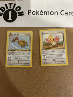 Fearow + Spearow 1st Edition Pokemon Card Lot Vintage WOTC - Image 1