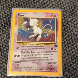 1999-03 Pokemon WOTC Black Star Promos #9 Mew HOLO w/ Swirl (Pokemon League) LP - Image 2