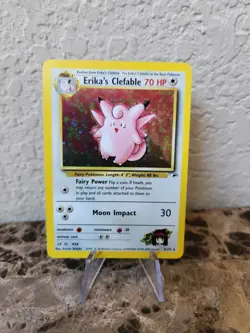 Pokemon TCG Erika's Clefable 3/132 Holo Gym Heroes NM - Image 1