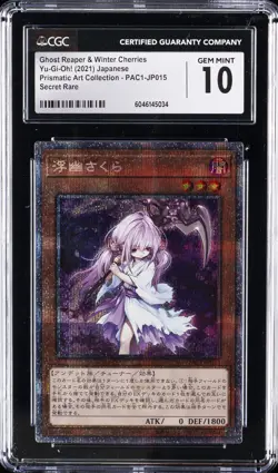 2021 YU-GI-OH! #PAC1-JP015 GHOST REAPER & WINTER CHERRIES CGC 10 GEM MINT - Image 1