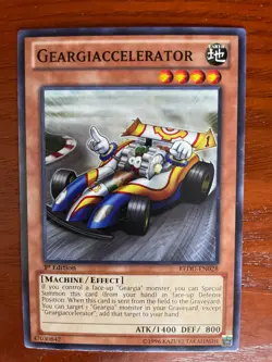 YuGiOh Geargiaccelerator REDU-EN028 1st ed SINGLE USED EXC CONDITION SEE PHOTOS - Image 1