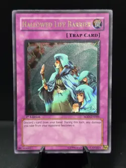 Yu-Gi-Oh! Hallowed Life Barrier SOD-EN060 Ultimate Rare 1st Edition LP- - Image 1