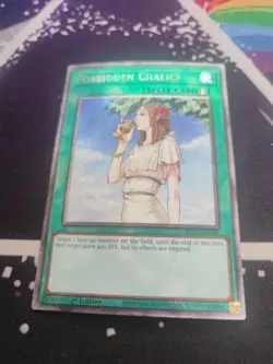 Forbidden Chalice 1st Edition Platinum Secret Rare RA04-EN137 Yu-Gi-Oh! - Image 1