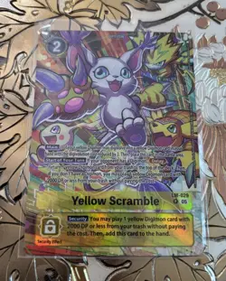 Digimon Card Game Yellow Scramble Alternate Art Foil LM-029 - Image 1