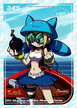 Shantae and the Pirate's Curse #345 Limited Run Games Silver Trading Card New - Image 1