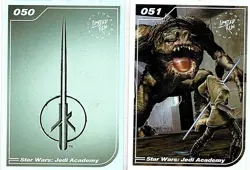 Star Wars Jedi Academy #050 #051 Limited Run Silver Trading Card New No Tears - Image 1