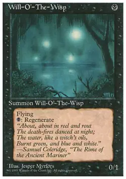 Will-O'-The-Wisp - Medium Play MTG 4th Edition - Image 1