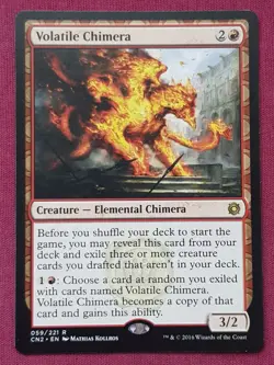 Magic The Gathering CONSPIRACY TAKE THE CROWN VOLATILE CHIMERA red card MTG - Image 1