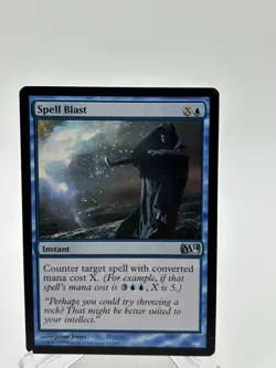 MTG Spell Blast - Instant Magic 2014 (M14) 72/249 M14 Uncommon Blue - Image 1