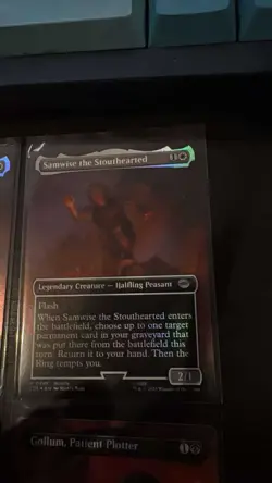 MTG TCG LOTR Mount Doom Scene [Set of 4] Foil 448-451 One Ring Frodo Sam Gollum - Image 3