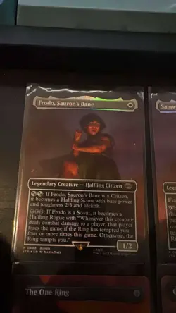 MTG TCG LOTR Mount Doom Scene [Set of 4] Foil 448-451 One Ring Frodo Sam Gollum - Image 4