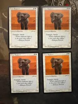 *** ARABIAN NIGHTS 4x War Elephant (Dark) *** NM - DUTY PAID - Magic MtG - Image 1