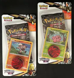 POKEMON SUN MOON FORBIDDEN LIGHT BLISTER BOOSTER PACK NEW EXEGGCUTE & ROCKRUFF - Image 1