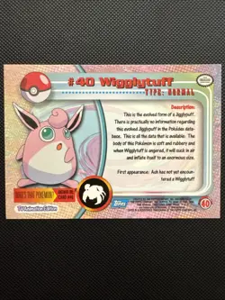 Wigglytuff #40 Topps TV Animation Edition Pokemon Card - Image 2
