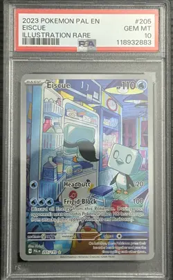 2023 Pokemon Pal EN-Paldea Evolved Eiscue #205 FA Illustration Rare PSA 10 - Image 1