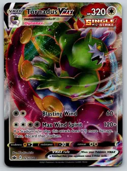 Tornadus VMAX 125/198 SWSH06: Chilling Reign NM Pokemon Card TCG - Image 1