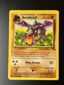 Aerodactyl Pokemon Card TCG 16/62 RARE 1999-2000 Fossil NM/MINT Vintage - Image 1