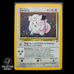 Pokemon TCG Clefairy Holo Rare Card 6/130 Base Set 2, WOTC Unlimited - Image 1