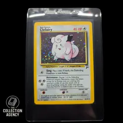Pokemon TCG Clefairy Holo Rare Card 6/130 Base Set 2, WOTC Unlimited - Image 3