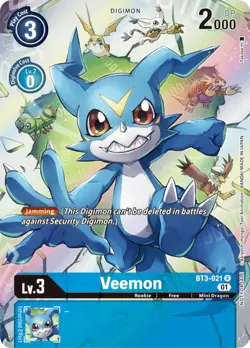 Veemon [BT3-021] (1-Year Anniversary Box Topper) [Promotional Cards] Foil Near M - Image 1