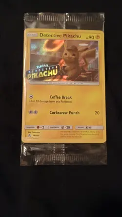 2019 Pokemon Detective Pikachu SM190 Stamped Holo Sealed Promo Card - Image 1