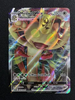 Meowth Vmax SWSH005 - NM Full Art Promo Pokemon Card - Image 1