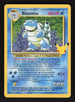 Blastoise 2/102 Pokemon Celebrations Classic Collection Holo Card - Image 1