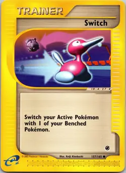 SWITCH 157/165 - NON-HOLO - Expedition - eREADER - WOTC POKEMON CARD NM - Image 1