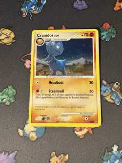 Pokemon Cards Cranidos DP07 Holo Black Star Promo - (LP) HOLO BLEED - Image 1