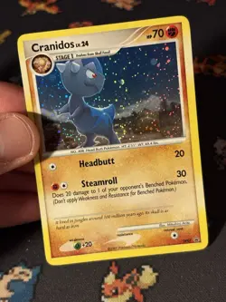 Pokemon Cards Cranidos DP07 Holo Black Star Promo - (LP) HOLO BLEED - Image 2