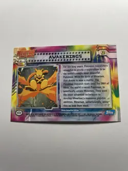 Pokemon Topps Mewtwo Strikes Back Awakenings #2 Holo Foil Blue Label Card - Image 3