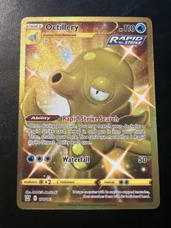 Pokemon TCG Octillery Holo Secret Rare Card 178/163 Sword & Shield Battle Styles - Image 1
