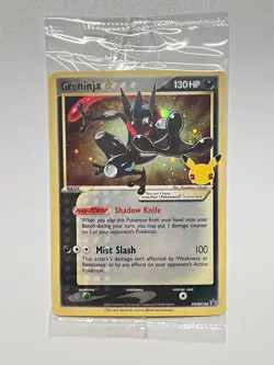 Pokemon TCG Celebrations Sealed Greninja Gold Star Promo Card SWSH144 - Image 1