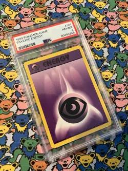 1999 Pokemon Game Psychic Energy Card PSA 8 Graded #101 - Image 1
