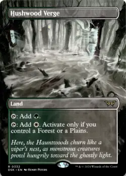 MTG Hushwood Verge (Borderless) Normal NM Duskmourn: House of Horror Magic 332 - Image 1