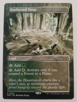 1x Hushwood Verge Borderless Duskmourn MTG Magic the Gathering NM - Image 1