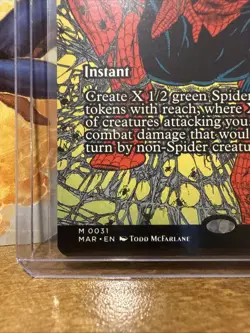 Arachnogenesis (Borderless) - Spider-Man - Magic: The Gathering 0031 NM - Image 2