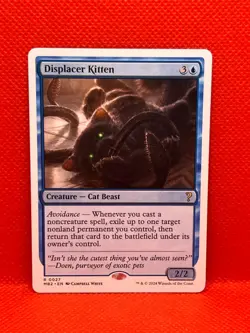 MTG Displacer Kitten(White Border) Mystery Booster 2 Regular - Image 1