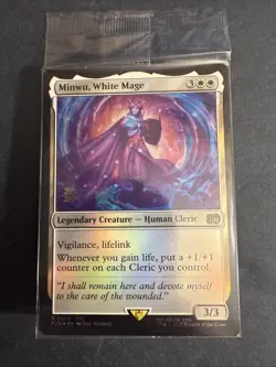 Minwu, White Mage Prerelease Foil Promo FInal Fnatasy Magic the Gathering LP - Image 1
