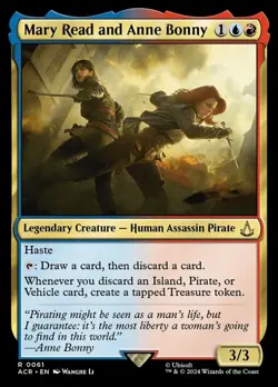 x1 Mary Read and Anne Bonny - Foil R MTG Universes Beyond: Assassin's Creed M/NM - Image 1