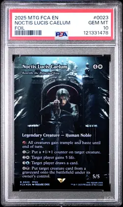 2025 MTG FINAL FANTASY: THROUGH THE AGES FOIL #0023 NOCTIS LUCIS CAELUM PSA 10 - Image 1