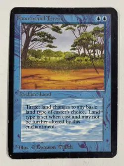 Phantasmal Terrain Alpha MP Moderate Play MTG Magic The Gathering A - Image 1