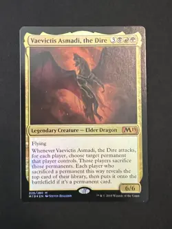 Vaevictis Asmadi, the Dire MTG M19 Core Set 2019 NM FOIL - Image 1