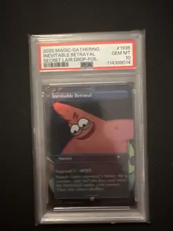 2025 Magic Gathering SpongeBob Secret Lair Drop Inevitable Betrayal Foil PSA 10 - Image 1