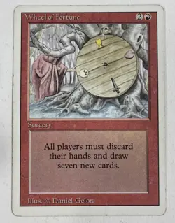 Wheel Of Fortune Revised HP Heavy Play MTG Magic The Gathering - Image 1