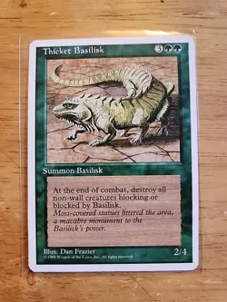 Thicket Basilisk - Fourth Edition 4th - MTG Magic - Uncommon - Green Creature - Image 1