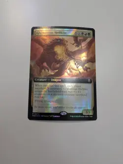 MTG - Gluttonous Hellkite (Extended Art Ripple Foil) - Commander: M3C NM/M Cond - Image 1
