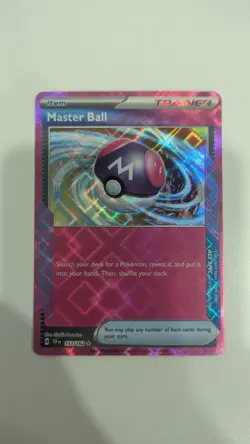 Master Ball 153/162 ACE SPEC Rare Pokemon TCG SV05 Temporal Forces - Image 1